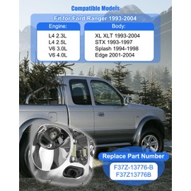 F37Z-13776-B LED Cab Map Lamp Assembly with Cover Fit for Ford Ranger 1993-2004, Interior Roof Headliner Dome Map Light Lamp Ceiling Overhead Reading Lights Replace F37Z13776B F67Z-13783-AA F67Z13783A