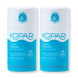 Kopari Desodorante Sin Aluminio Con Aceite de Coco Orgánico | Paquete Original de 2 | Vegano, Sin Gluten, Sin Crueldad, No Tóxico, Sin Parabenos, Desodorante para Hombres y Mujeres, Protección Contra