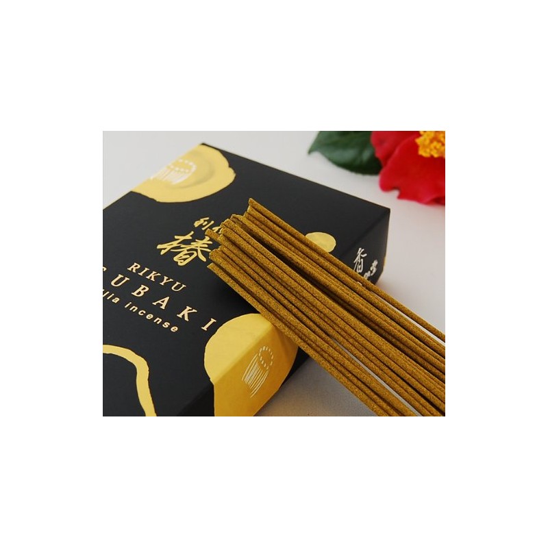 Okuno Harumeido Incense Sticks [Rikyu Camellia Yellow] Light Smoke Incense