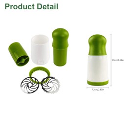 Herb Grinder and Vegetable Chopper - Ideal for Grinding Veggies and Herbs (Green)