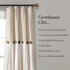 Lush Decor Linen Button Window Curtain Panel, Single, 40" W