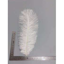 50PCS White Ostrich Feathers Wedding Home Decoration Ostrich Plumes Table Centerpiece Crafts DIY Accessory for School Party