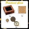 Brass Compass with Wooden Box - Graduation Gifts for Him,