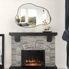 POZINO Asymmetrical Mirror, Black Irregular Mirror, Morden Unique Cloud Shaped