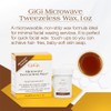 GiGi Microwave Tweezeless Wax - Non-Strip Facial Hair Remover, Honey-Infused,