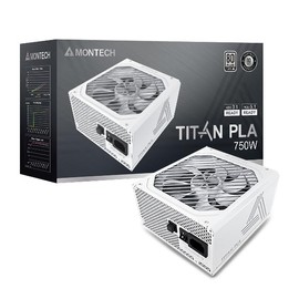 Montech Titan PLA 750W High-End ATX Gaming Power Supply - 80 Plus Platinum & Cybenetics Platinum - Fully Modular - ATX 3.1 & PCIe 5.1 Ready -10 Years Coverage - White