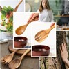 Teak Wooden Salad Fork and Spoon, 10.2-Inch Wooden Salad Spoons,
