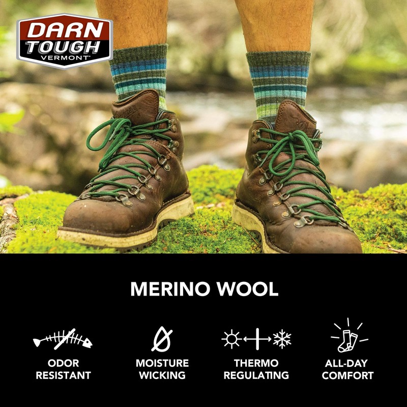 Darn Tough, Hiker (Style #1466), Merino Wool, Micro Crew, Midweight,