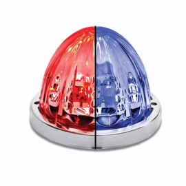 Trux Accessories Red Stop, Turn & Tail to Blue Auxiliary Star-Burst Watermelon LED Light – 19 Diodes