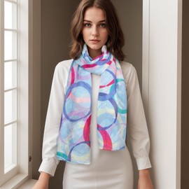 RIIQIICHY Scarf for Women Fashion Scarf Floral Print Scarves for Women Lightweight Spring Summer