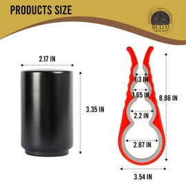 Budai Tech Jar Opener - Ergonomic and Easy-to-Use Lid Remover for All Jar Sizes - Heavy-Duty and Non-Slip Grip - Ideal Kitchen Tool for Effortless Opening - Perfect for Seniors and All Users.