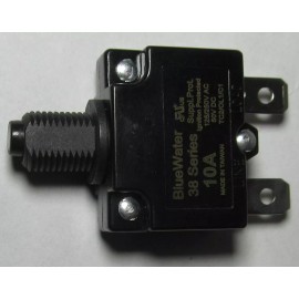 BLUEWATER BOAT/ MARINE 38 SERIES PUSH-BUTTON THERMAL CIRCUIT BREAKER 10A 50VDC
