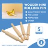 Wooden Mini Rolling Pin, 5 Inches Long, Pack of 50,