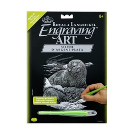 Royal & Langnickel Silver Engraving Art A4 Size Seal and Puppy Designed Painting Set