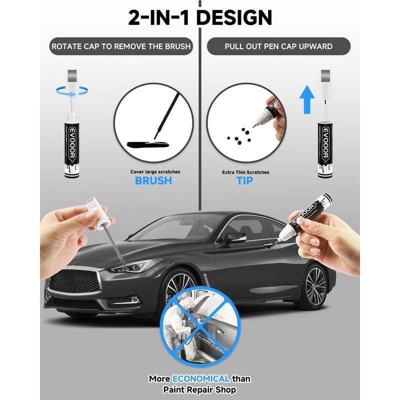 EVOOOR Graphite Shadow(KAD) Touch Up Paint Compatible with Infiniti Exact