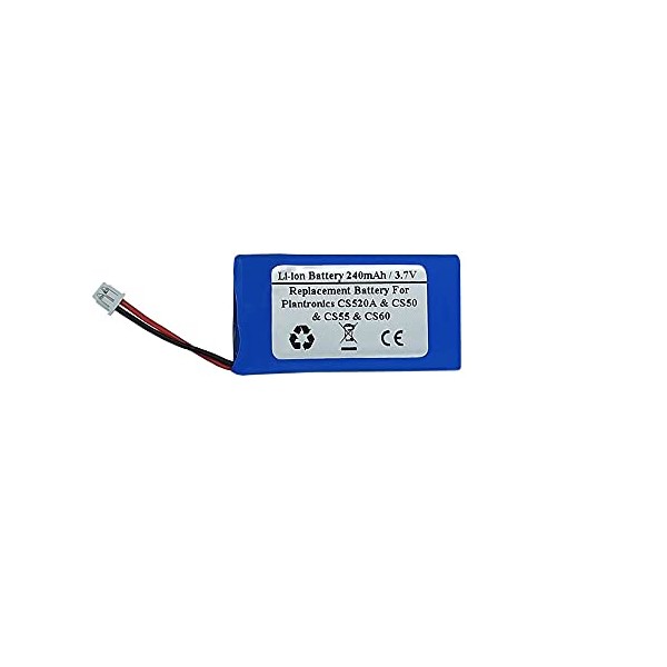 3.7V 240mAh Battery for PLANTRONIC CS520A CS351 CS351N CS361N CS50