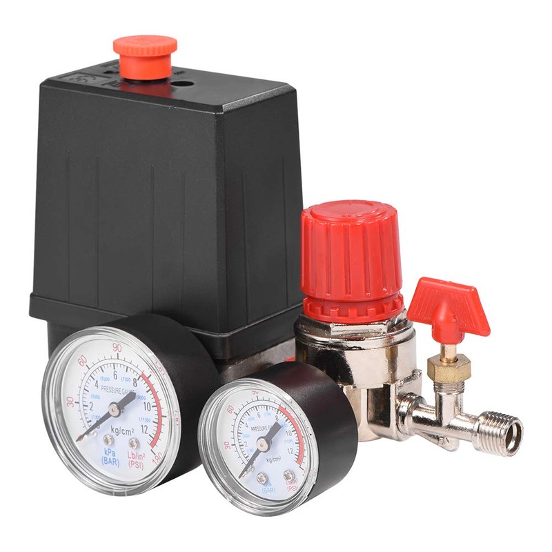 Luftkompressor-Druckschalter-Steuerventilregler mit Manometern für schnellen Druckabbau 0,05-1,2 MPa 3000 l/min
