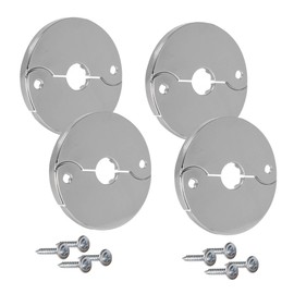 PROCURU 4-Pack 3/4-Inch CTS (7/8" OD) E3757 Hinged Split Escutcheons, Chrome Pipe Cover Plates with Screws, for 3/4" Copper, PEX Pipe