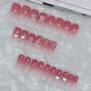 24pcs Long Press on Nails Coffin,CINSEVAN Pink and White Acrylic