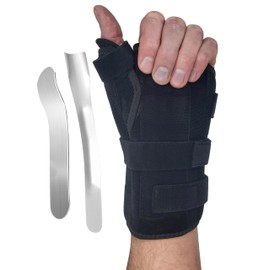 Thumb Spica Splint & Wrist Brace | Both a Wrist Splint & Trigger Thumb Brace to Support Sprains, Tendinosis, De Quervain's Tenosynovitis, Fractures | Arthritis & Carpal Tunnel Pain (Left Hand S/M)