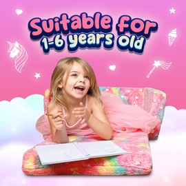 nimboo Toddler Couch - Kids Sofa, Baby Couch, Toddler Sofa Bed, Toddler Couches That Fold Out Girl, Kid Couch Chairs Comfy, Kids Couch Sofa Lounge Chair