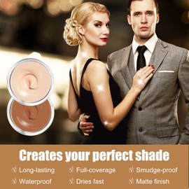 Tattoo Cover Up Makeup Waterproof 2 Color, Tattoo Concealer Full Coverage, Natural Body Makeup Cover for Scars, Suitable for Men and Women