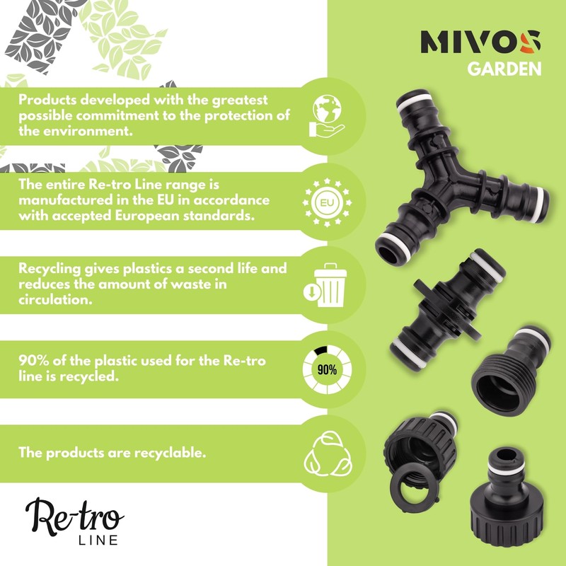 MIVOS 4 x Tap Connector for Taps with 1 Inch