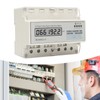 Electric 3 Phase 4 Wire Energy Meter Guide Rail LCD