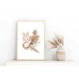 WBdesignz Boho Set of 4 Posters Nursery Pictures Decoration Baby Room Vintage Boys Girls