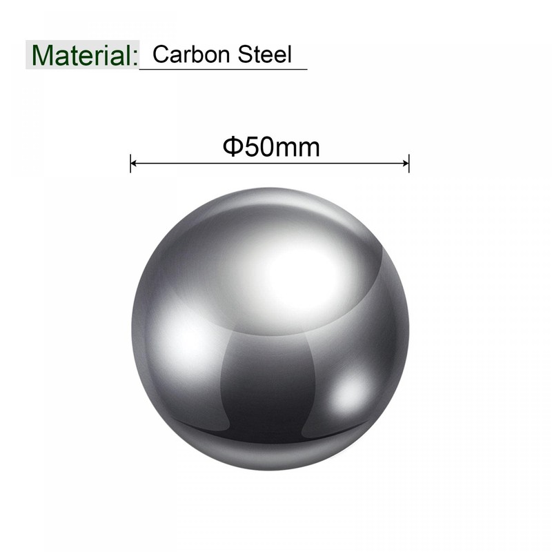 sourcing map 1pcs 50mm Carbon Steel Bearing Balls Precision Polished