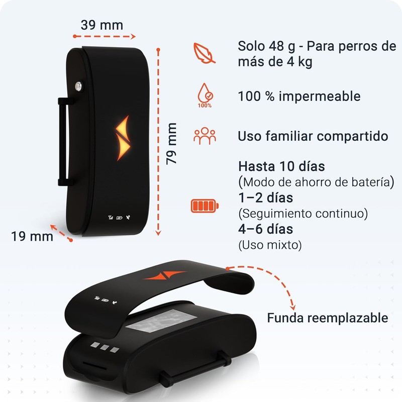 PAJ GPS – Collar LED+GPS Tracker Perros, 3 Meses Suscripción