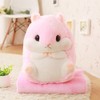 YunNasi Cuddly Plush Stuffed Hamster Pillow with Comfortable Blanket of