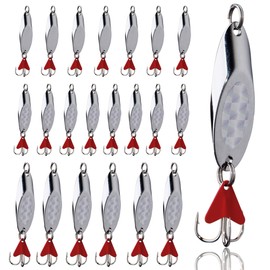 SHADDOCK 10pcs/lot Metal Fishing Lures Spoon Spinner Baits Fishing Spinnerbait Salmon Trout Minnow Lure Baits With Treble Hooks (28g-10pcs)