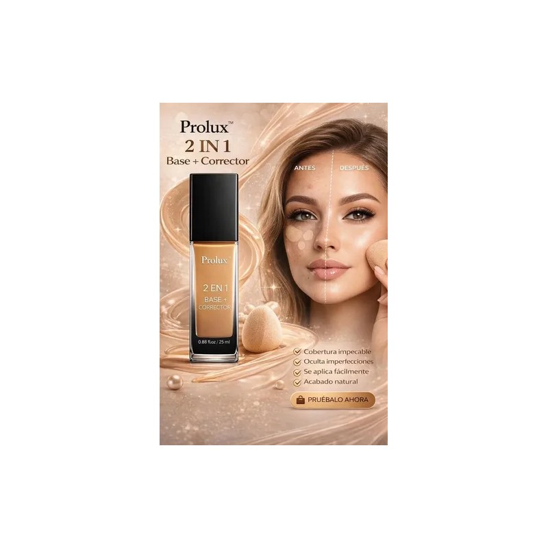 Base Maquillaje Prolux 2 En 1 Foundation Concealer