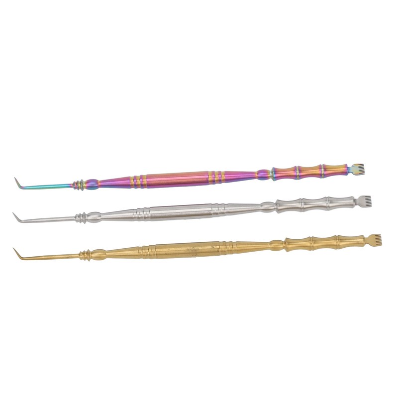 3pcs Stainless Steel Eyelash Lift Brushes Double Ended Lash Separator