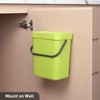 EKO Puro Wall-Mounted Trash Can with Lid, 1.32 Gal /