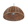 KOUBOO Handwoven Wicker Dome Pendant Light, Diameter 19.5 X 10.75",