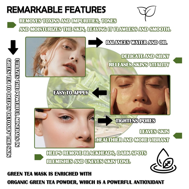 DWDiWen 2PGreen Tea Mud Mask