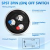 Greluma 1 Piece Universal 12V-24V 50A SPST Momentary Start Switch