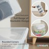 OMNISAFE 6 Quart Stackable Plastic Storage Shoebox, BPA-Free Nestable Container