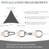 Teynewer Sun Shade Sail Triangle 3x3x3m Waterproof Shade Sail for