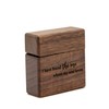 MUUJEE Slim Engagement Proposal Ring Box - Engraved Wooden Ring