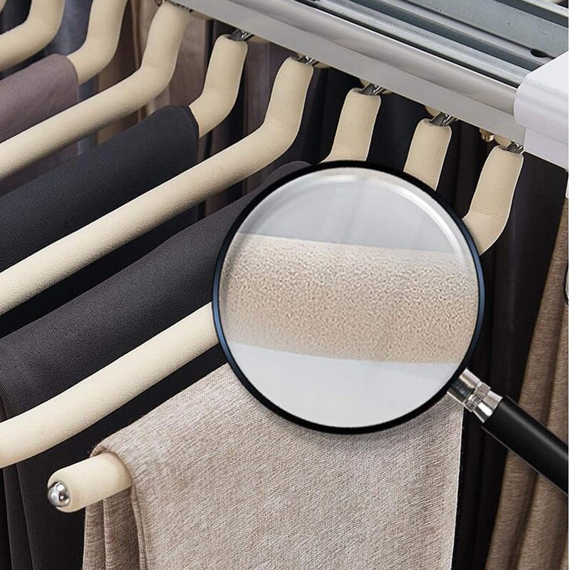 MYOYAY Pull Out Trousers Rack 22 Arms Steel Pull Out