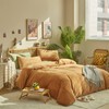 Pureant Pumpkin Comforter Set Queen Burnt Orange Velvet Bedding Comforters
