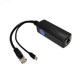 REVODATA Gigabit Micro USB PoE Splitter 5V/3A, 48V PoE to Micro USB 5V/3A Output, IEEE802.3af/at Active 10/100/1000Mbps, PoE Adapter Splitter for Pi 3B/3B+/Micro USB Device (USB0503G)