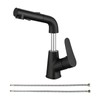 CINCOSKY Basin Sink Faucet with Pull Down Sprayer and Lift