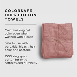 Fromm ColorSafe 100% Cotton Bleach Proof Salon Hair Towels, for Hairstylists, Barbers, Spa, Gym, Absorbent and Stain-Resistant Terracotta Towels for Drying Long, Curly, Wavy Hair,16" x 29",6 Pack