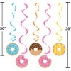 Happium Party Colourful Donuts Hanging Swirls - 6 Pcs, Paper,