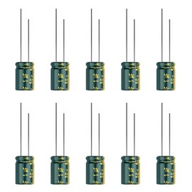 10 Pieces of 50V 1UF capacitors High Frequency Aluminum electrolytic capacitors for TVs, LCD Monitors, Welding Machines, etc.