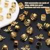 50 Pieces Dreadlock Beads Spiral Clips Dreadlock Beads Hair Accessories